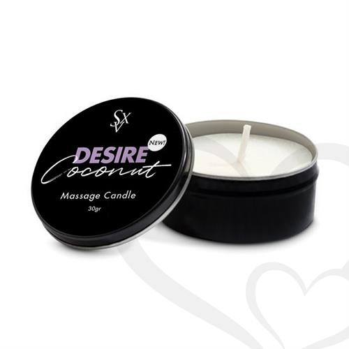 Vela para masajes dessire con aroma a coco 30gr